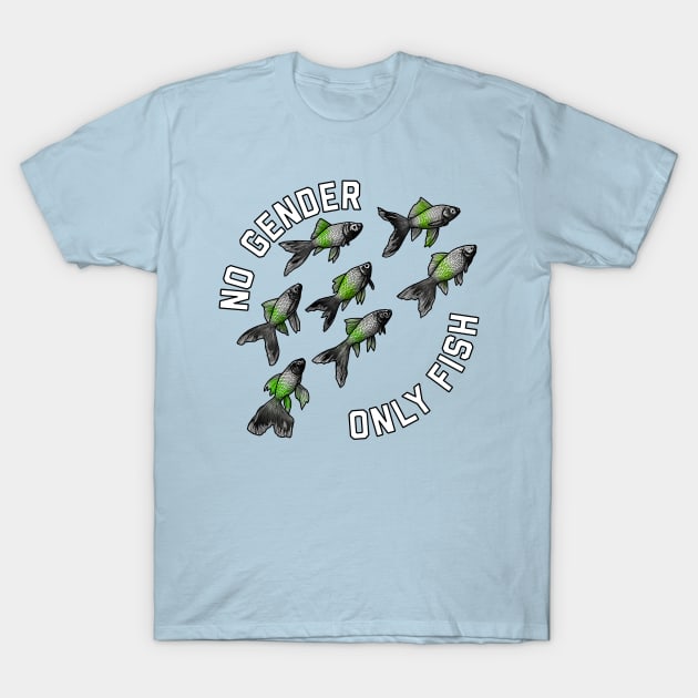 No Gender Only Fish Agender T-Shirt by Art by Veya